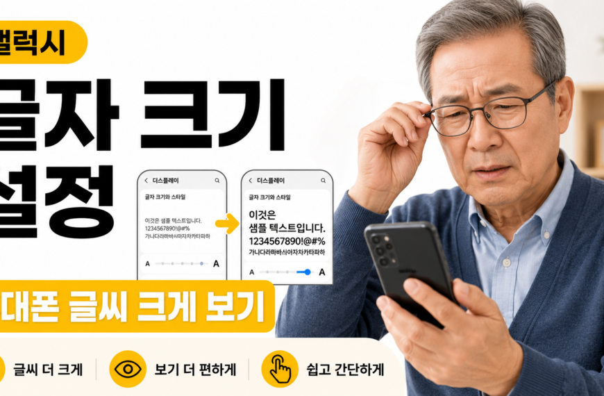 휴대폰 화면 글씨가 너무 작을 때 크게 보는 방법｜갤럭시 글자 크기 설정