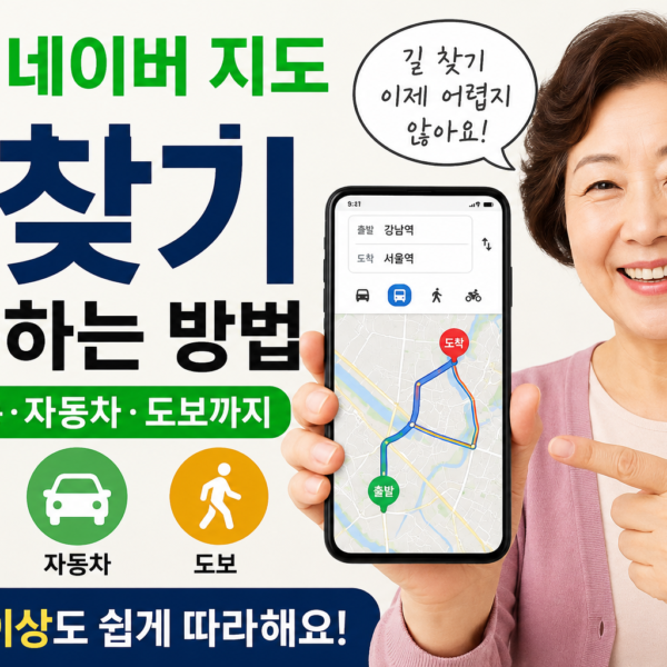 네이버 지도 길찾기 사용법 안내 이미지