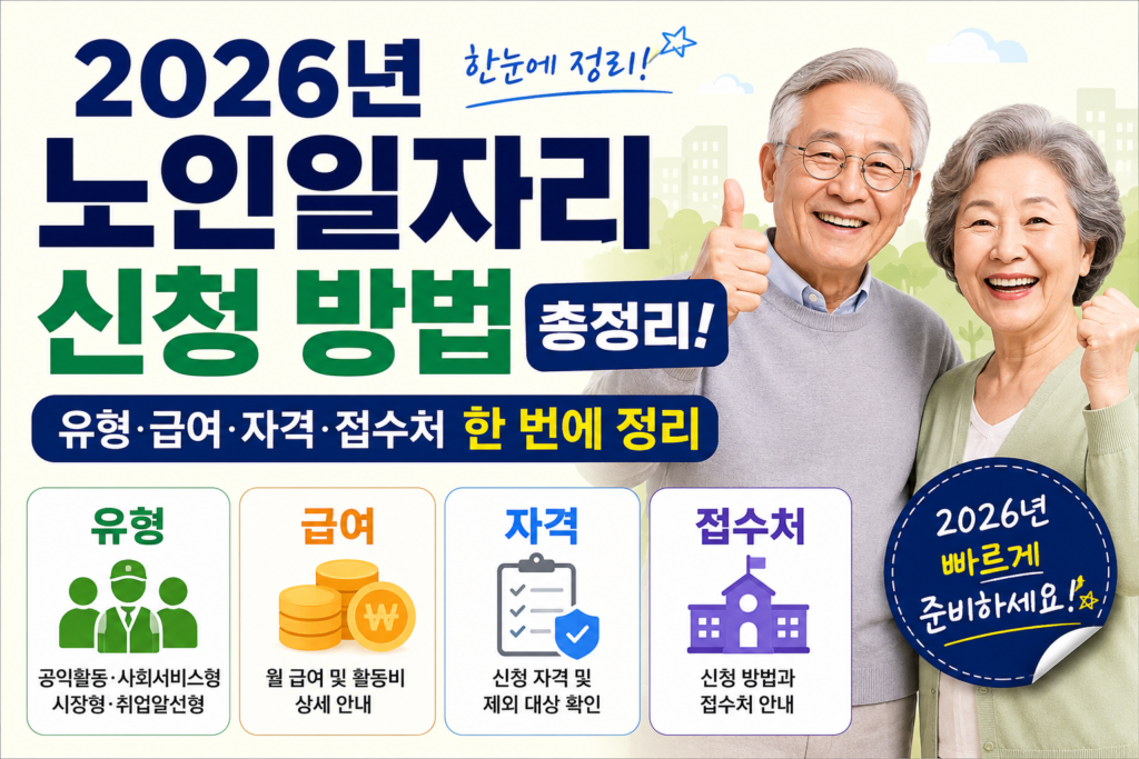 노인 일자리 신청방법 총정리