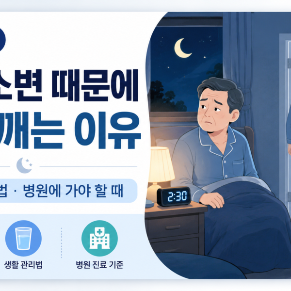 밤에 소면때문에 깨는이유