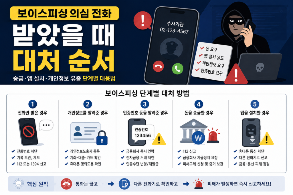보이스피싱 대처 순서